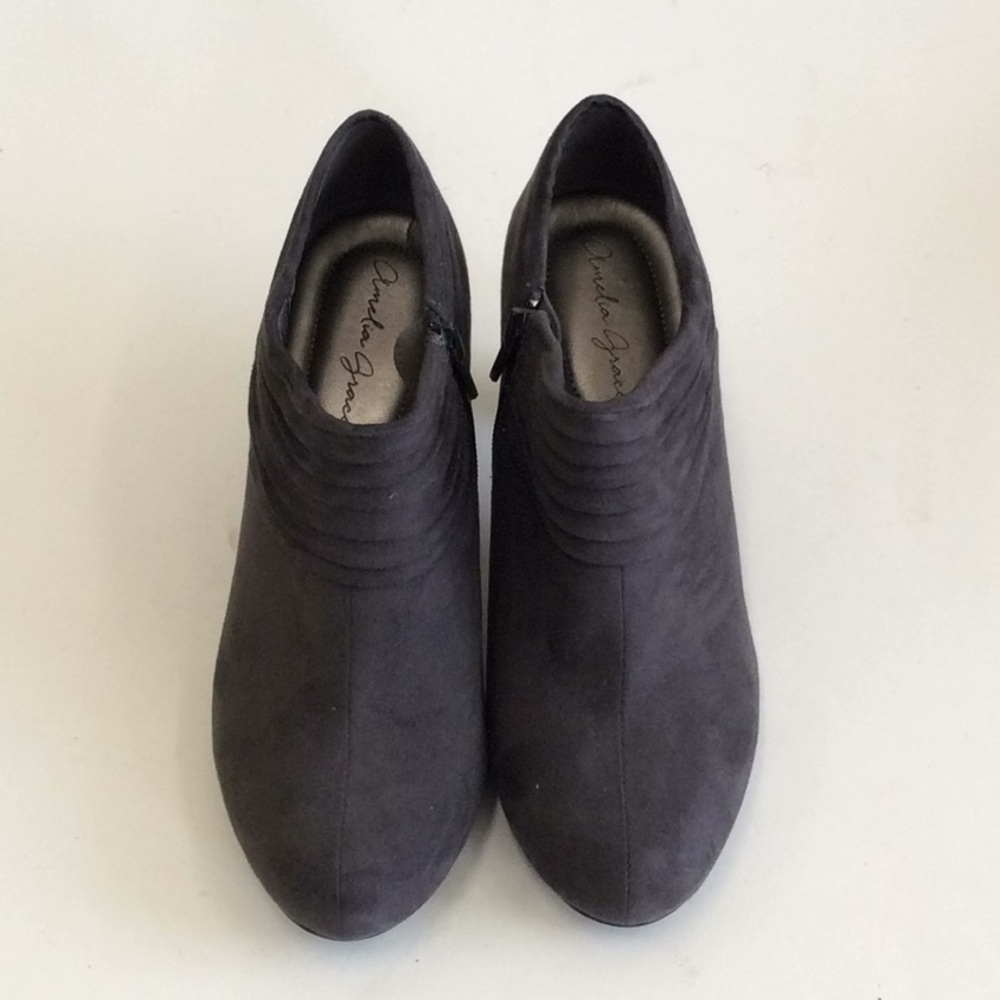 Amelia Grace Gray Heel Boots